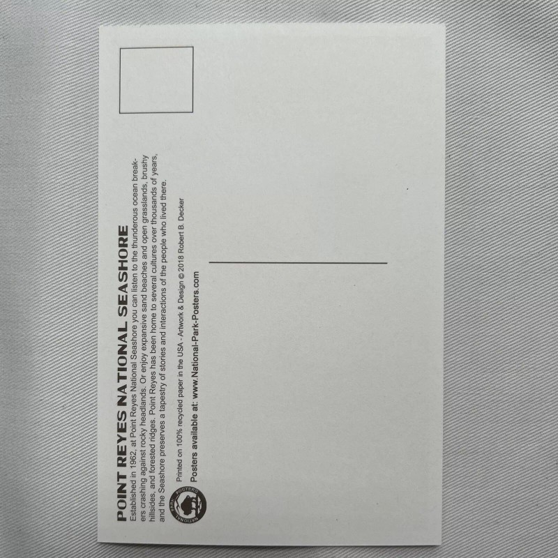 Point Reyes National Seashore Robert B Decker Postcard New