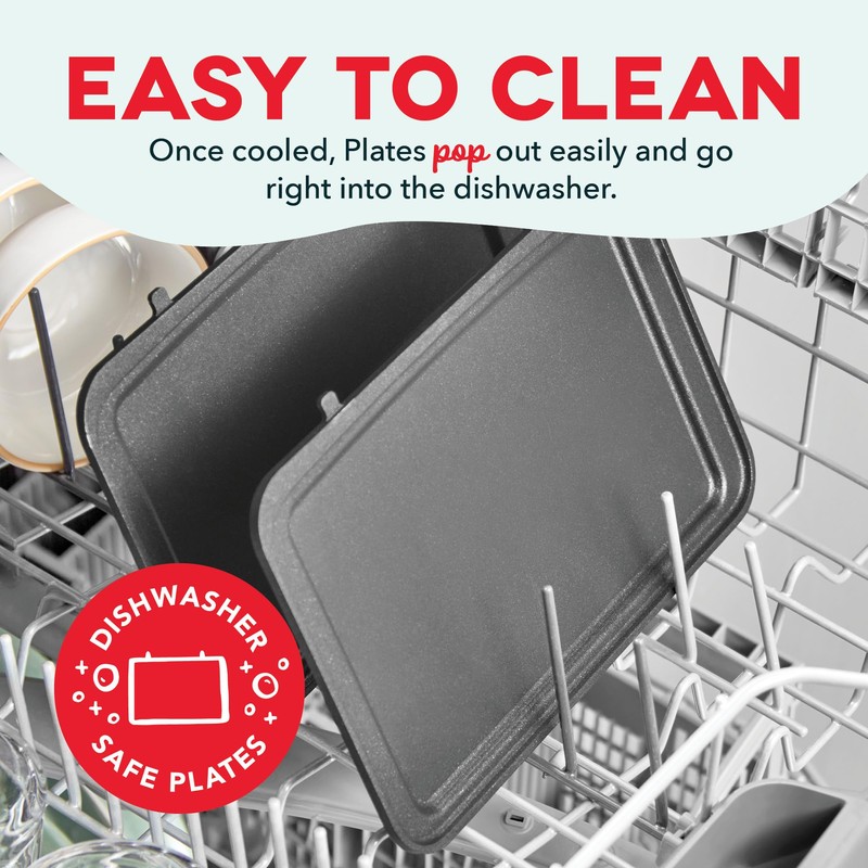 Dash Griddle 2-Plate Pack for MultiMaker Flex Press Grill System