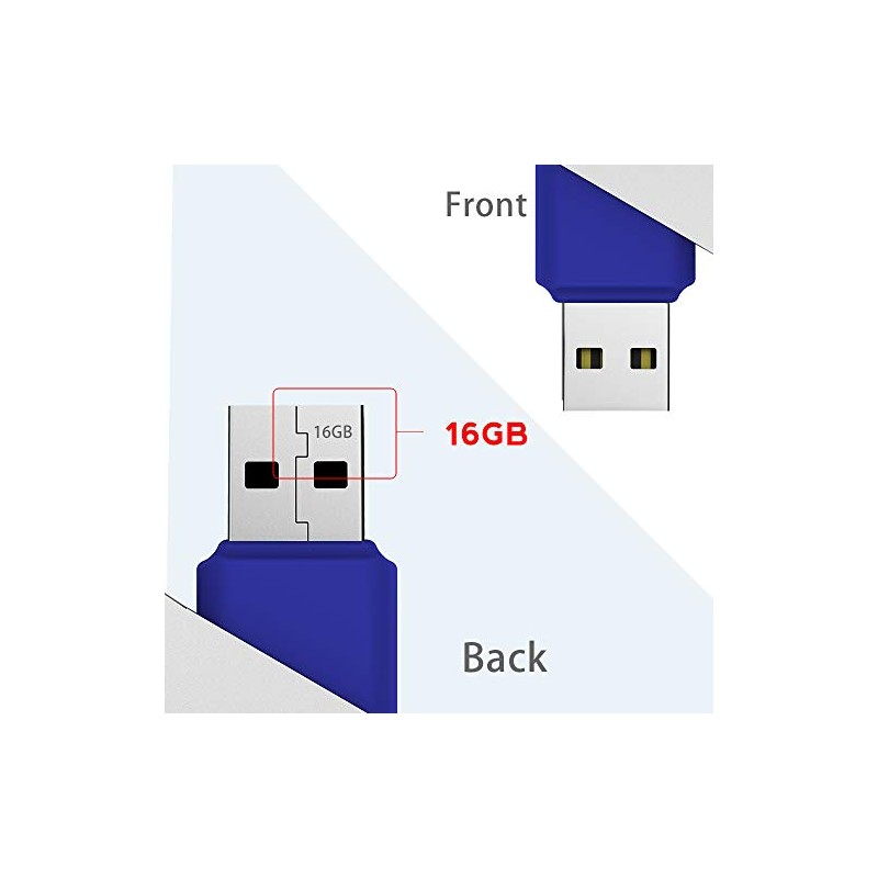 mosDART Paquete de 10 Flash Drives USB 2.0, Azul, 16GB
