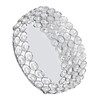 Crystal Cosmetic Makeup Tray 8in Round Display Tray Mirrored Metal