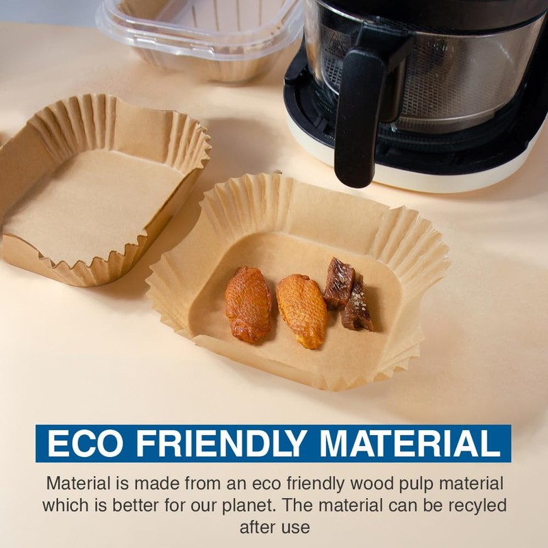 ANSIO Air Fryer Paper Liners – 100 PCS Square Disposable