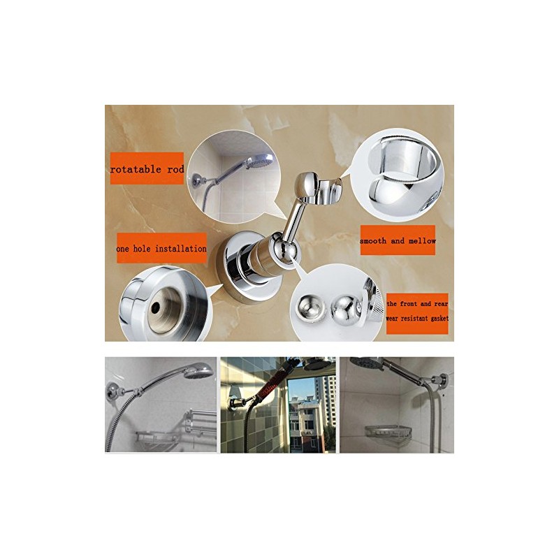 TINTON LIFE Universal Bathroom Adjustable Shower Head Wall Mount Holder