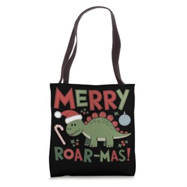 Dinosaur Lover Merry Xmas Christmas Day T-rex Santa Claus Tote Bag