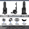 SANOU Suitcase Wheels Replacement Wheels 1 Pair Suitcase Replacement Wheels