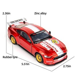 imtfzct 1/42 Removable Ford Car Model, DIY Car Model Kit, Educational Puzzle Toy, Kids Toys with Opening Door, Gifts for Kids (Red)