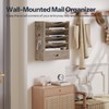 HOOBRO Wall File Organizer, Mail Organizer Wall Mounted, Wooden Literature