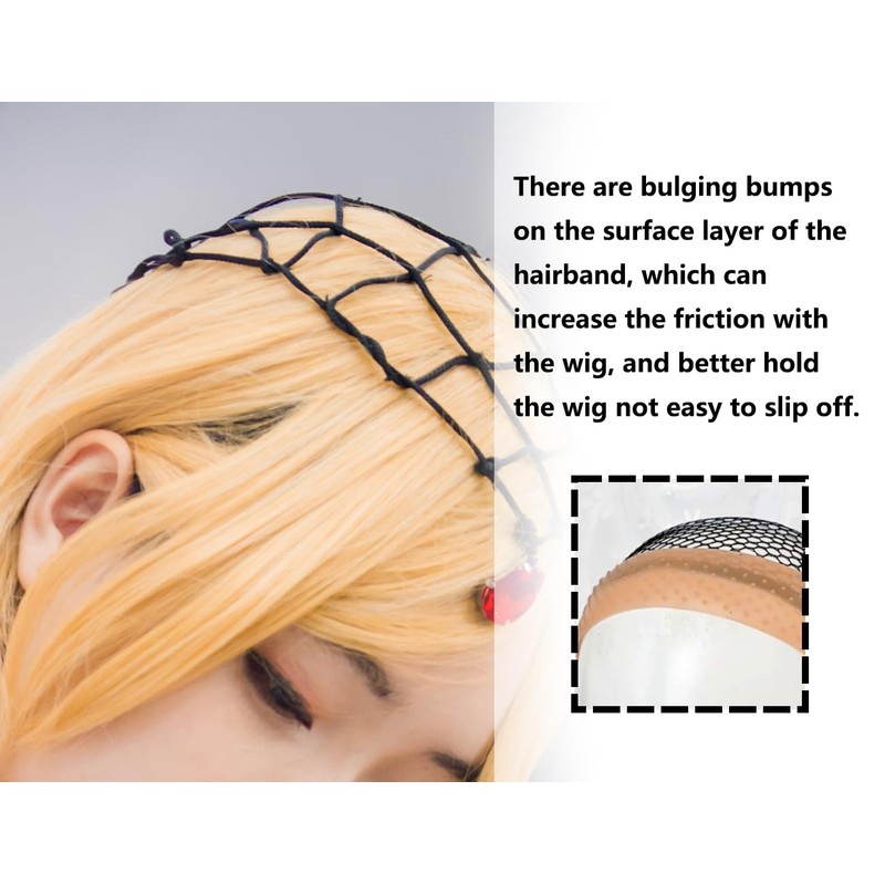 KAPSING Pack of 2 Orange Brown Seamless Wig Cap Sweatproof
