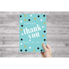 Big Thank You from All of Us - Oversized Card with Envelope - Aqua