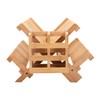 Worthyeah Bamboo Dish Drying Rack, 3-Tier Collapsible Wooden Dish Rack