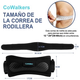 Rodilleras para Gym Running - 2 Piezas Soporte de Rodilla Ajustable para Hombre y Mujer, Rodillera Rotuliana, Menisquera, Banda para Proteger Rodillas de Deportes y Entrenamiento (Negro)