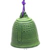 Kotobuki Iron Japanese Wind Chime, Green Temple Bell #485-001