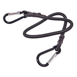 Amtech 24" Bungee Cord with Dual Carabiner Clips, 8mm Heavy-Duty Elastic, For Quick Tie-Downs and Garage Organisation.