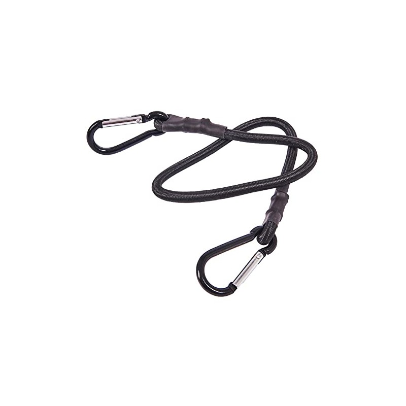 Amtech 24" Bungee Cord with Dual Carabiner Clips, 8mm Heavy-Duty