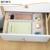 Lunhoo Set of 5 Drawer Organizer, Plastic Storage Bins for