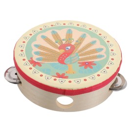 minkissy Hand Held Tambourine Drum for Safe Cloth Materials Bright Sound Output Enhances Rhythm Coordination for Montessori Classrooms Early Music Skills Development