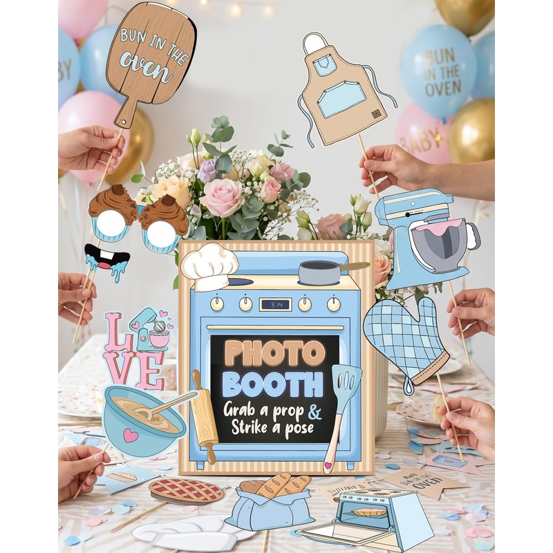 36PCS Bun in the Oven Baby Shower Decorations, Baking Party