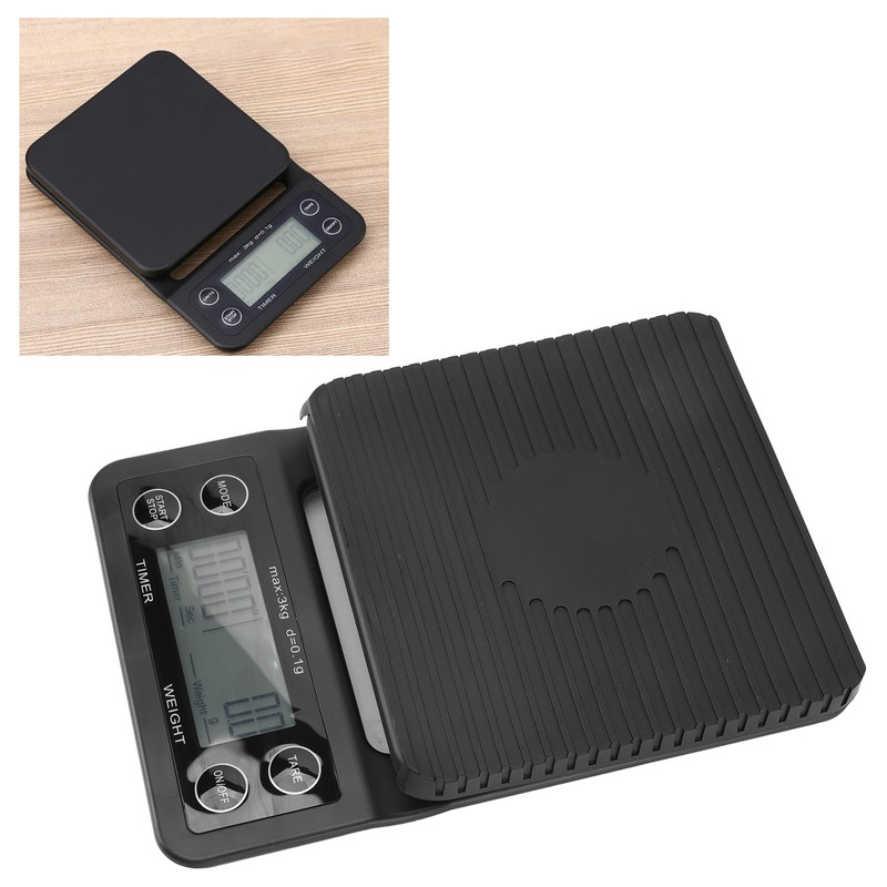 Digital Coffee Scale with Timer Waterproof Silicone Mat High Accuracy