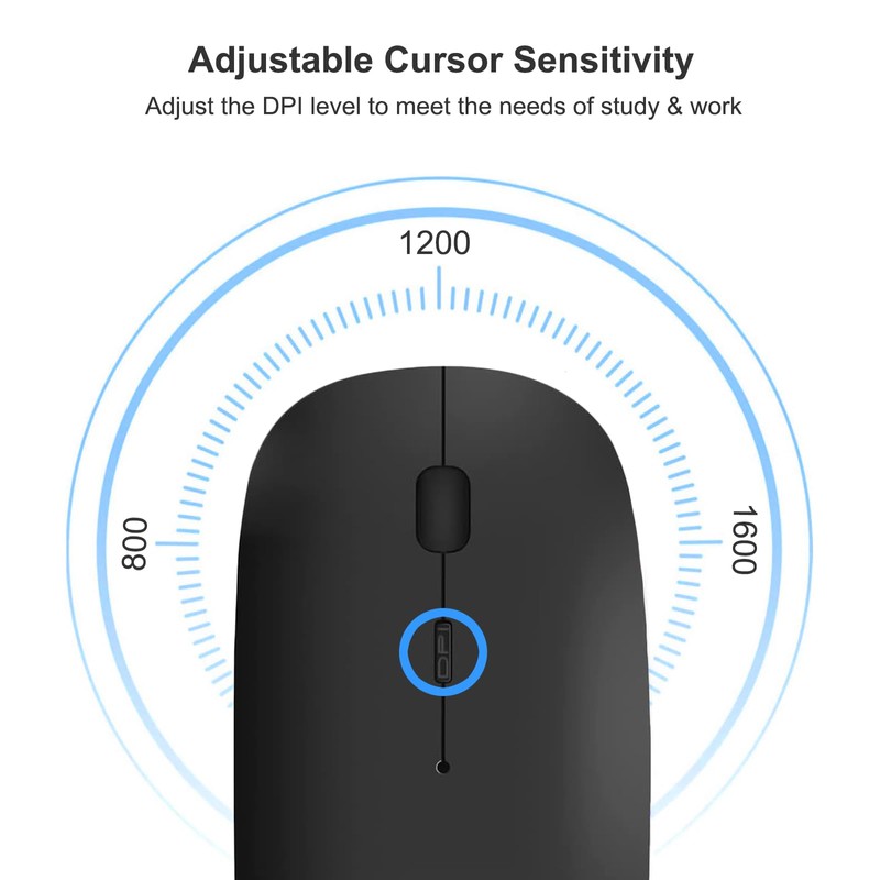 Wireless USB C Mouse for MacBook Air Surface Pro iMac