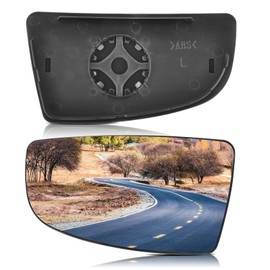 TOP-MAX Driver Left Side Lower Mirror Glass fit Ford Transit T150 250 350 2015 2016 2017 2018 2019 2020 2021 2022 2023 MK8, Left Side View Convex Mirror Glass with Backing Plate