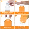 Xinnun 200 Pcs Plastic Juice Bottles with Caps Square Empty