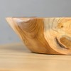 wohnfreuden Teak Wood Bowl Brown Round 25 cm Natural Wood