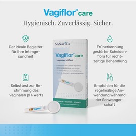 Sanavita Vagiflor Care pH Test, 3 Test Sticks: Vaginal pH Test for Home, Self-Test to Detect a Disturbed Vaginal Balance