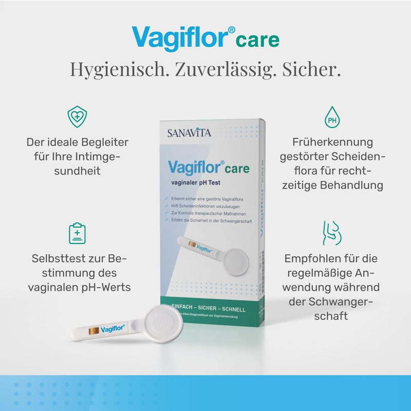 Sanavita Vagiflor Care pH Test, 3 Test Sticks: Vaginal pH