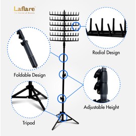 Laflare Standing Braid Hair Organizer – 144 Pegs Hair Extension Holder, Divider & Display Stand for Hair Braiding, Height Adjustable Rack, Easy to Assemble