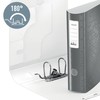 Leitz Lever Arch File, Metallic pink, A4, Curved spine 75mm