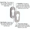 Upright Euro Escutcheon Oval Shaped Keyhole Cover - Polished Stainless