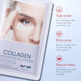 Collagen Gel Eye Masks - Pack of 15 Butterfly Shape - Moisturising & Soothing Eye Pads with Collagen - Reduces Wrinkles, Bags & Dark Circles - Anti-Ageing Eye Care