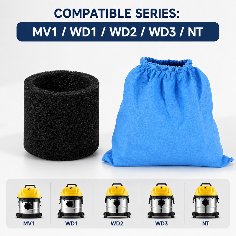 2 Pcs Wet Dry Vacuum Filter Set for Replacement –