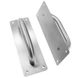 Jiozermi 2 Pcs Stainless Steel Door Handle Pull, Silver, 7.9" x 2.56" x 2.27", Modern Style, Easy to Install