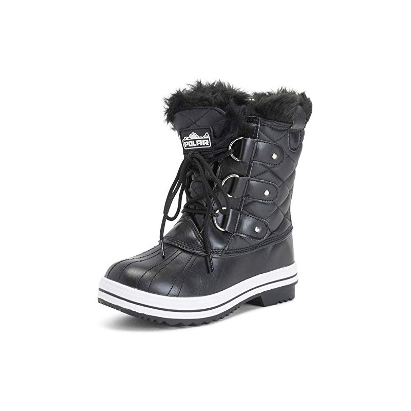 POLAR Womens Snow Boot Nylon Short Fur Rain Winter Waterproof