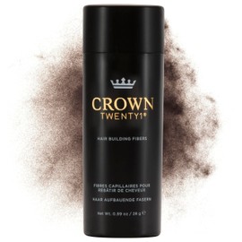 CROWN Hair Building Fibers (28g) - Instantly Cover Fine & Thinning Hair for a Thicker, Fuller Look - A Natural Keratin Concealer - 13 Shades for Men & Women - Dark Brown
