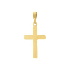 Amor 2013509 Unisex Unisex Pendant 2.7 cm Gold Cross Comes in Jewellery Gift Box, Gold, None