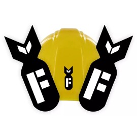 Unbranded/Generic (2) F-Bomb Funny Hard Hat Stickers | Motorcycle Helmet Decals | Mechanic Toolbox