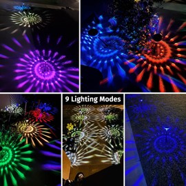 JNOEC Solar Pathway Lights Outdoor, Color Changing+8 Fixed Color (Warm White, Cool White, Colored) Solar Lights Outdoor, Bright Solar Powered Garden Light (8 Pack)