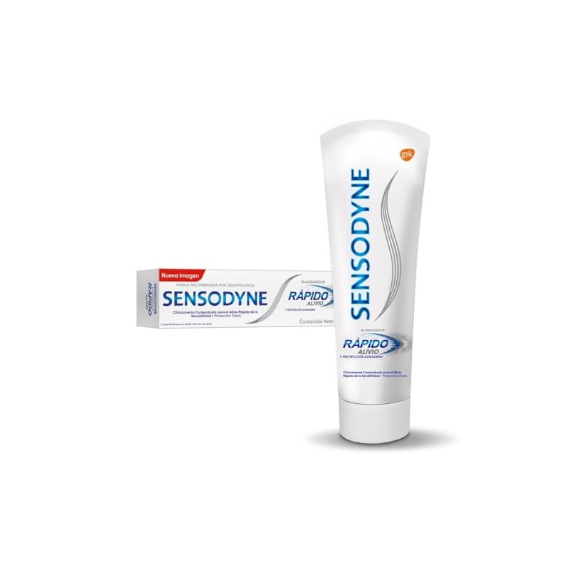 Sensodyne Rápido Alivio Blanqueador Pasta Dental para dientes sensibles, 100g