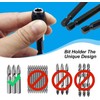 4 Pack Bit Holder, Magnetic Drill Bit Holders 60mm 100mm