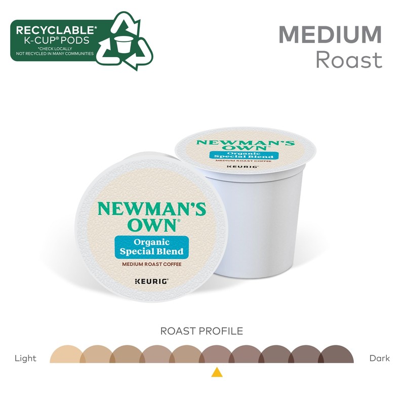 Newman's Own Organics Special Blend Keurig Single-Serve K-Cup Pods, Medium