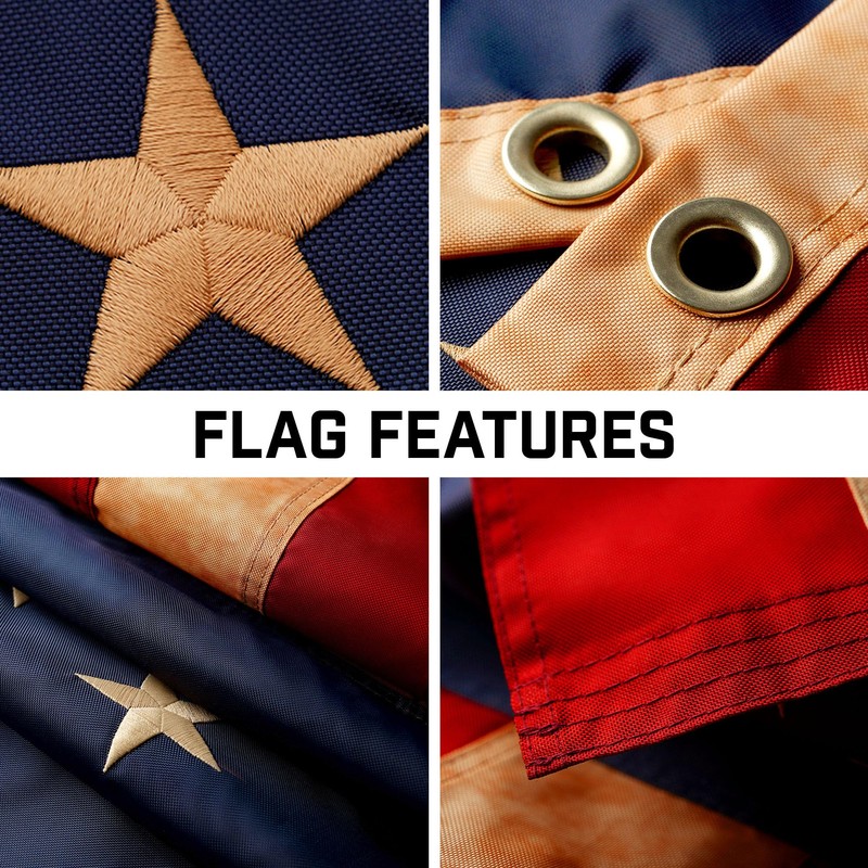 G128 Combo Pack: 16 Ft Telescoping Aluminum Flagpole (Silver) &