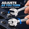 7-10mm Self-Adjusting Ratchet Wrench with Crab Claw Jaw and 30°