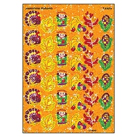 トレンド ごほうびシール キラキラ 秋 シール 72片 Trend Sparkle Stickers Awesome Autumn T-63008