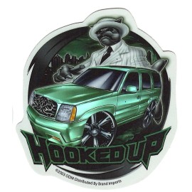 2003 ODM Pitbull / SUV Vending Machine Sticker - Hooked Up