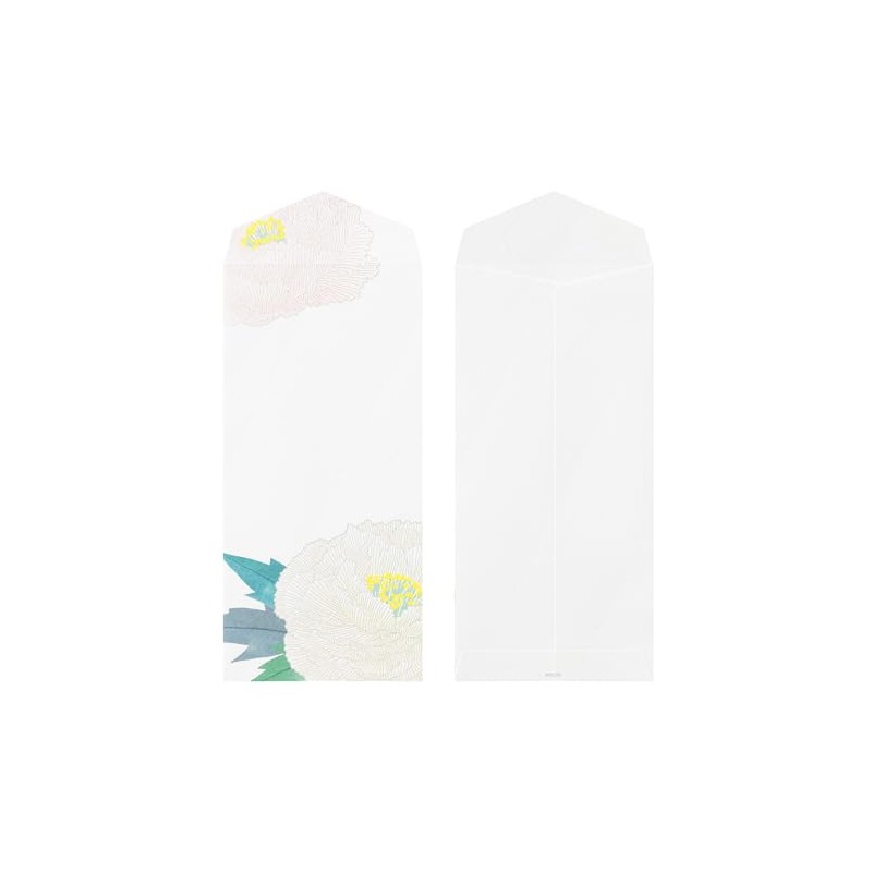 Midori Envelope Winter Letter Silk Cold Peony Pattern 81007006