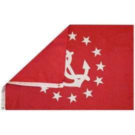 Trade Winds US Yacht Club Vice Commodore Red White Premium Quality Heavy Duty Fade Resistant 100D Woven Poly Nylon 3x5 3'x5' Flag Banner