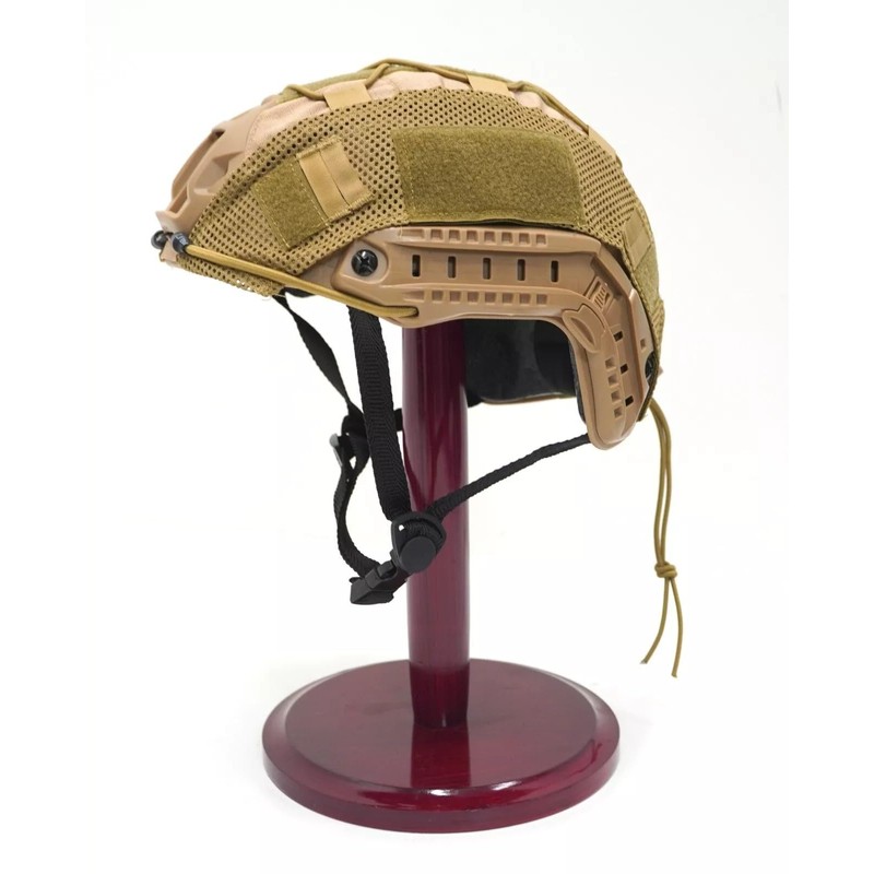 Tactical Airsoft Fast Helmet With Cover, Tan/Coyote, Ops Core Style,