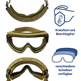 Dräger X-pect 4900 Anti-fog and Dust Protection Glasses for Construction Site, Laboratory, Workshop, Polycarbonate Eyepiece, Shatterproof and Scratch-Resistant, Olive