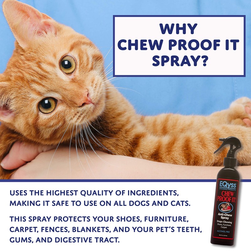 Eqyss Chew Proof It Spray (8oz) - Guaranteed to Stop